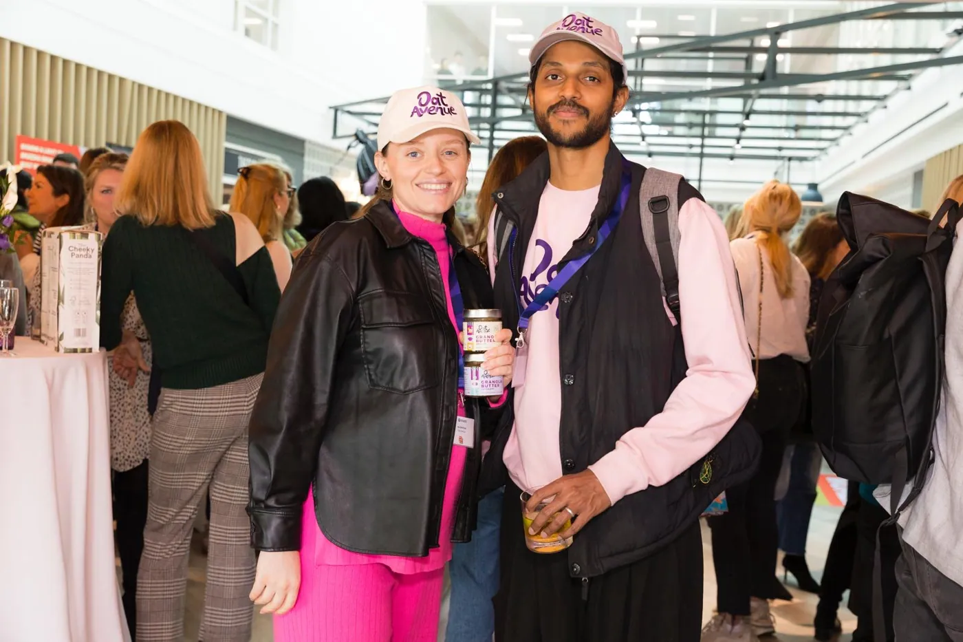 Founders Iva and Thiviyan at an Oat Avenue event